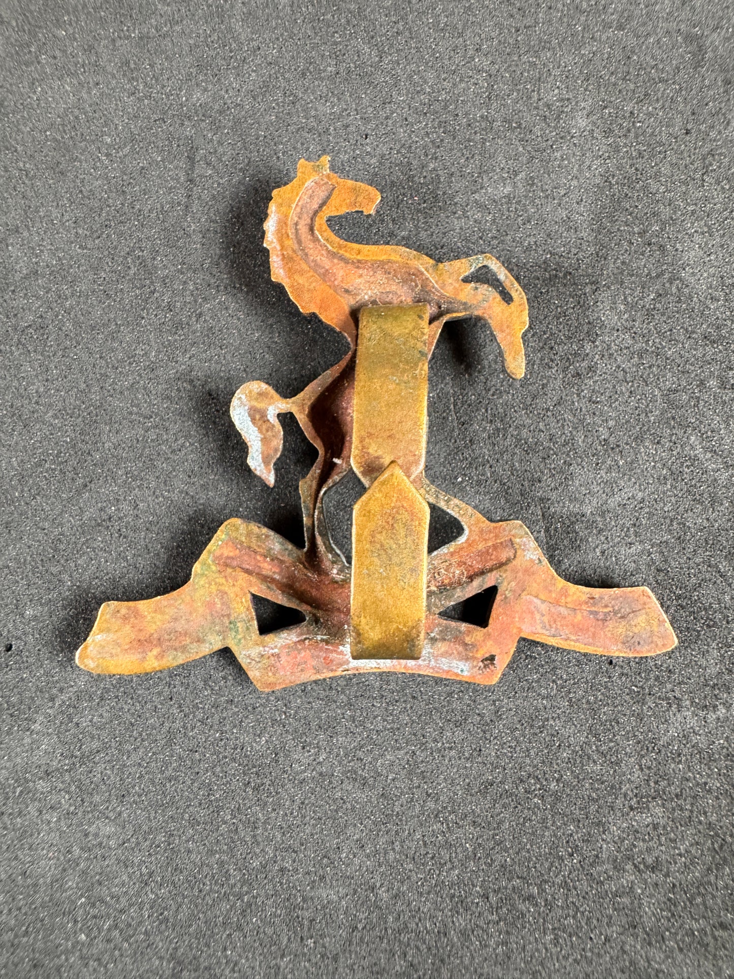 Photo 2 of WW1 British Army Royal West Kent Officer's Cap Badge - collectible militaria item