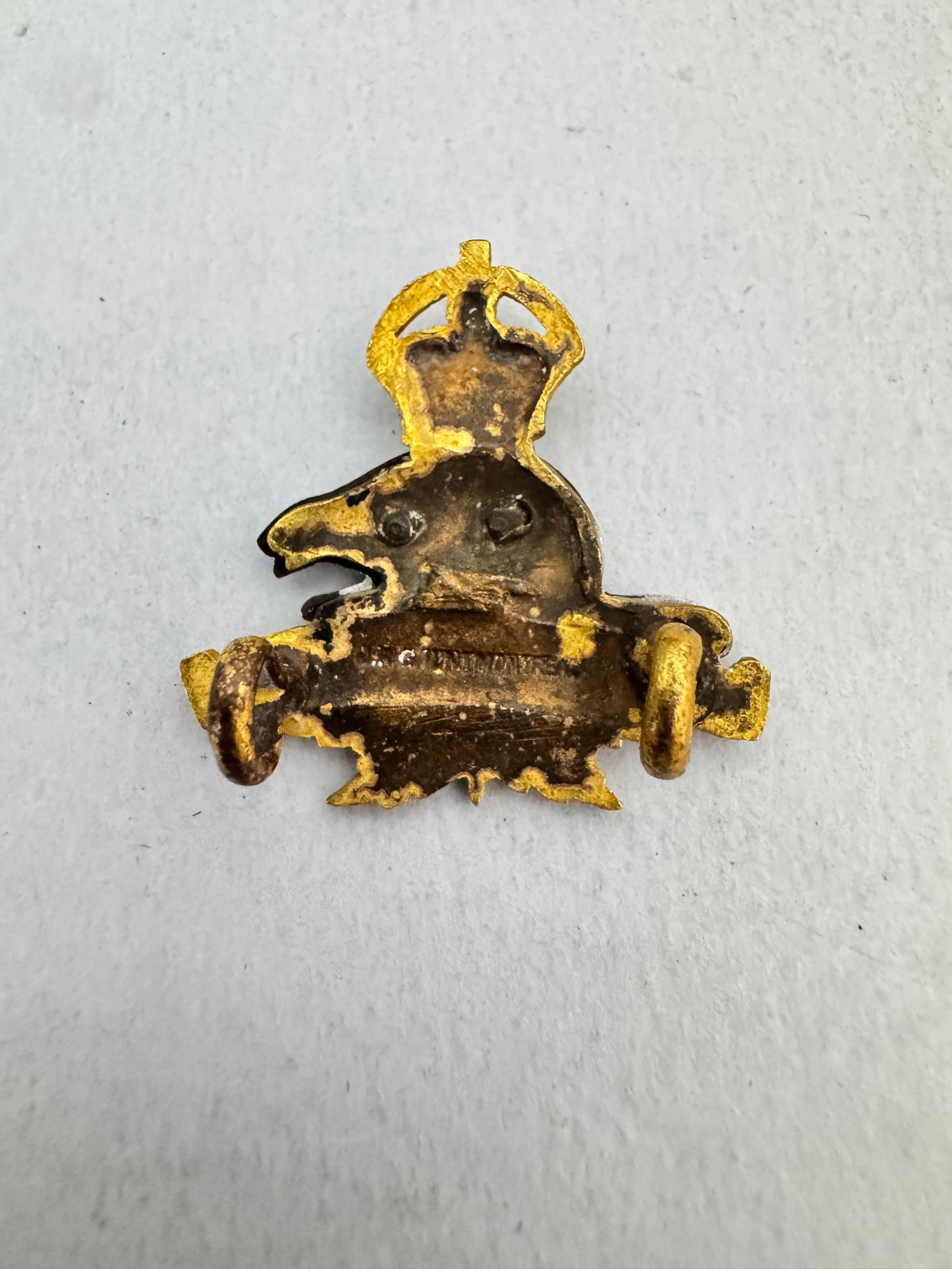 WW1 Canadian Army Pay Corps (CAPC) Officer's Uniform Collar Badge