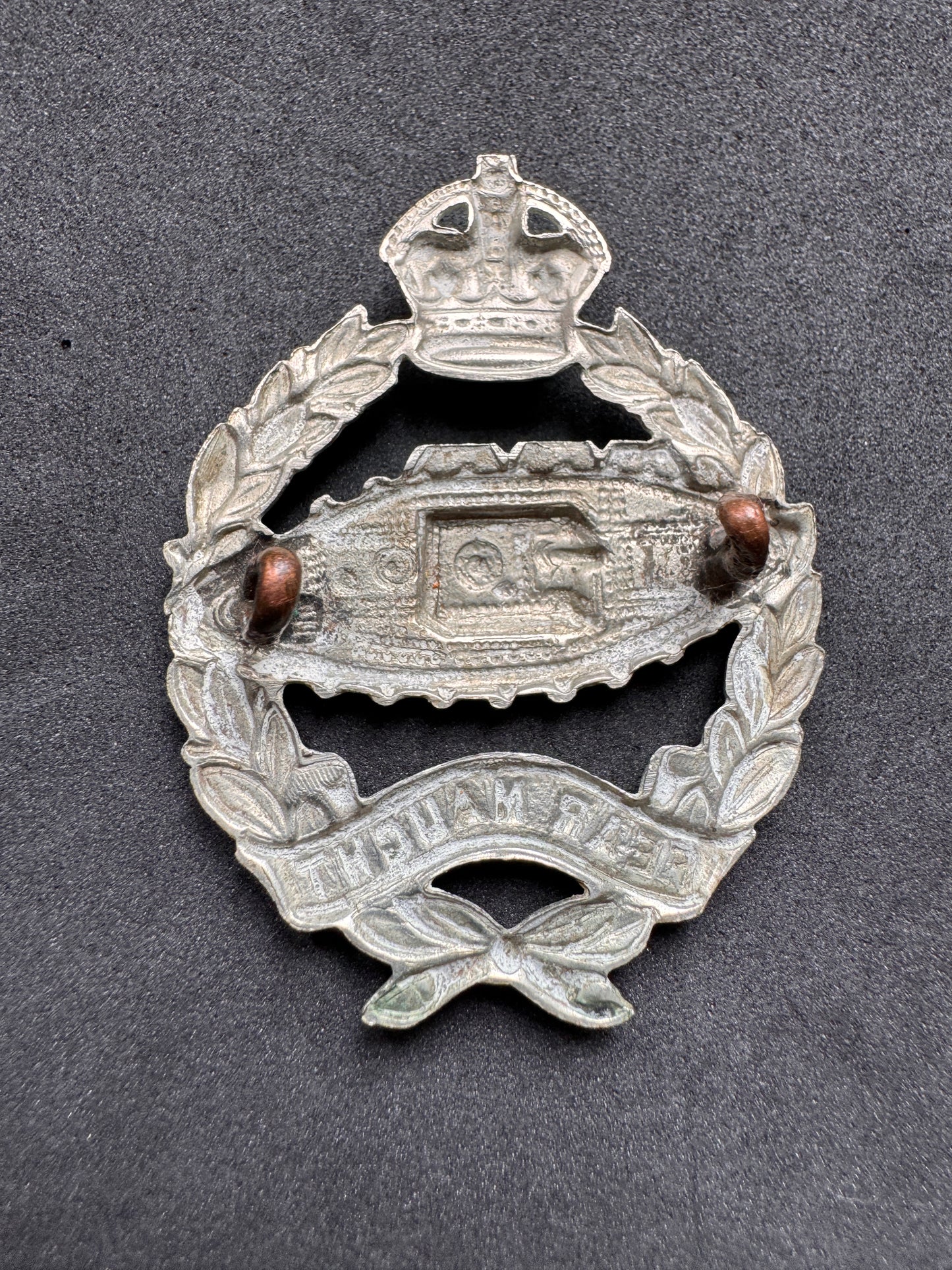 Photo 2 of WW2 British Army Royal Tank Regiment (RTR) Cap Badge - collectible militaria item