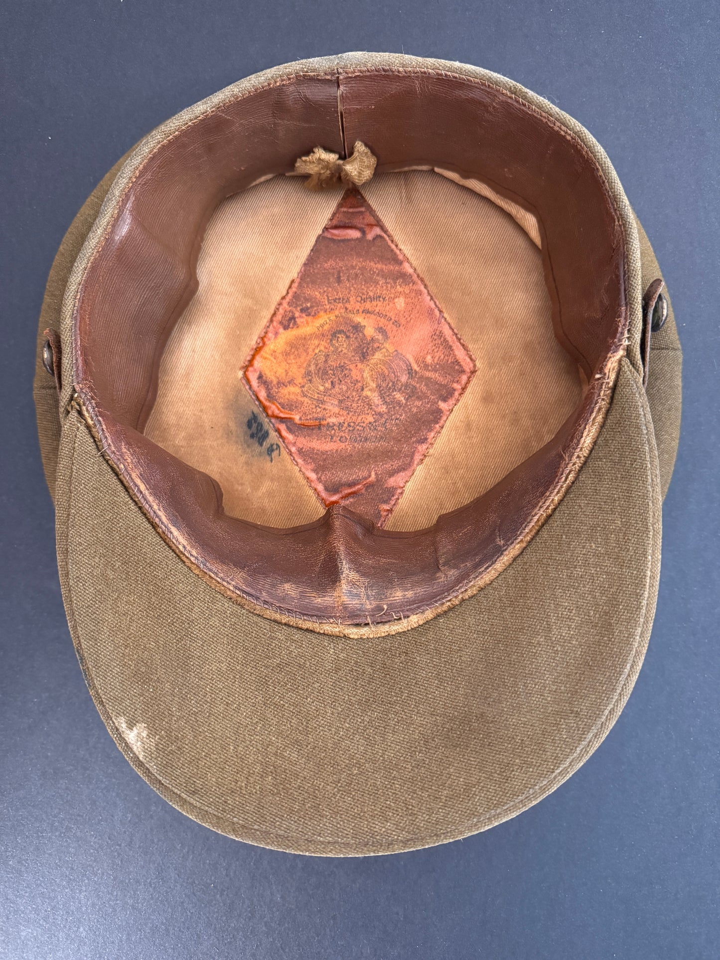 Photo 8 of WWI British Army Officer’s Service Dress Cap - Tress & Co., London - collectible militaria item