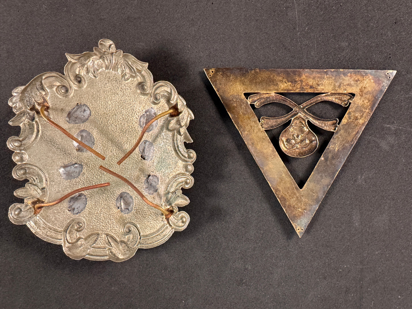 Photo 4 of Antique German Ceremonial Regalia Plaques - Military Veteran or Masonic - collectible militaria item