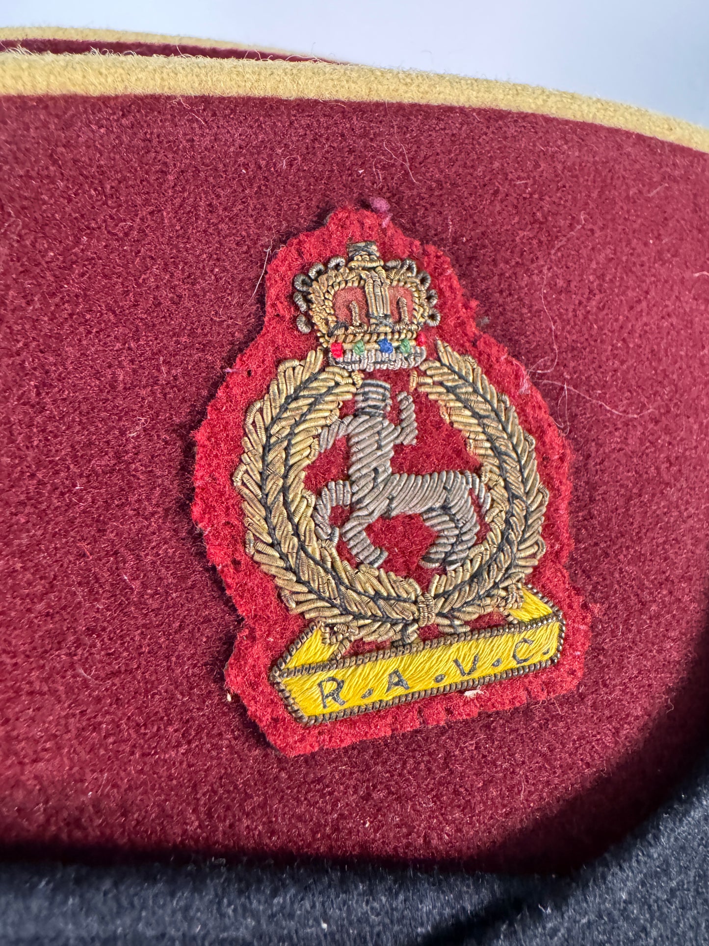Photo 2 of After WW2 Royal Army Veterinary Corps (RAVC) Officer's Side Cap - collectible militaria item