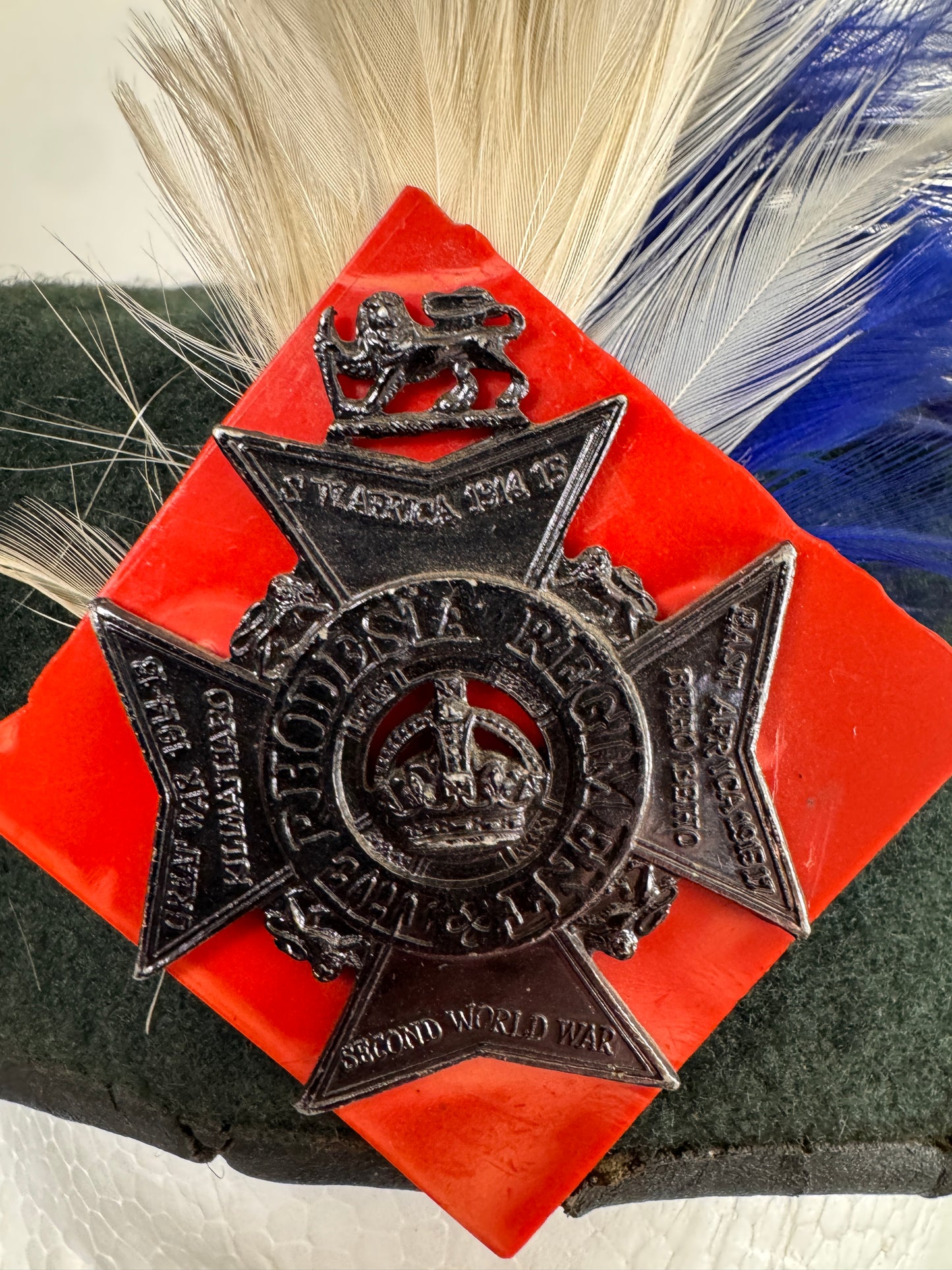 Photo 3 of After WW2 Rhodesia Regiment Green Beret - collectible militaria item