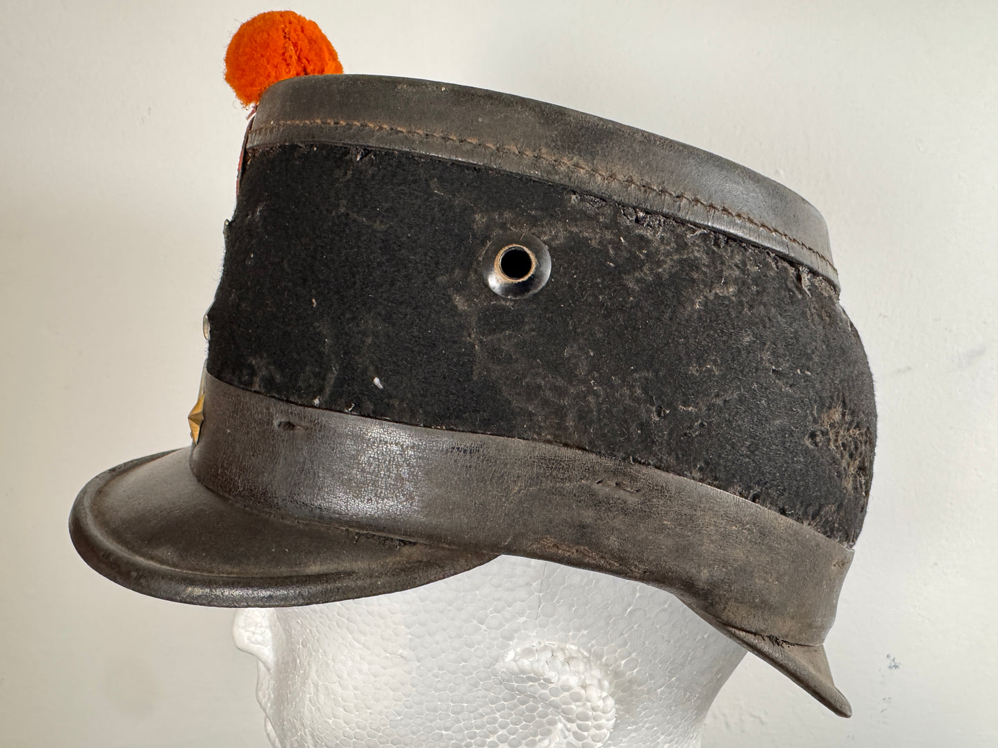 Photo 4 of Antique 19th Century Swiss Infantry Shako - 21st Infantry Regiment - collectible militaria item