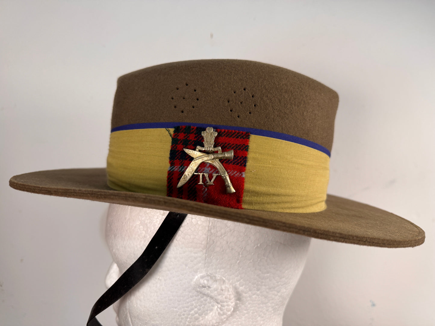 Photo 3 of WW2 British Army 4th Gurkha Rifles Slouch Hat Bush Cap - collectible militaria item