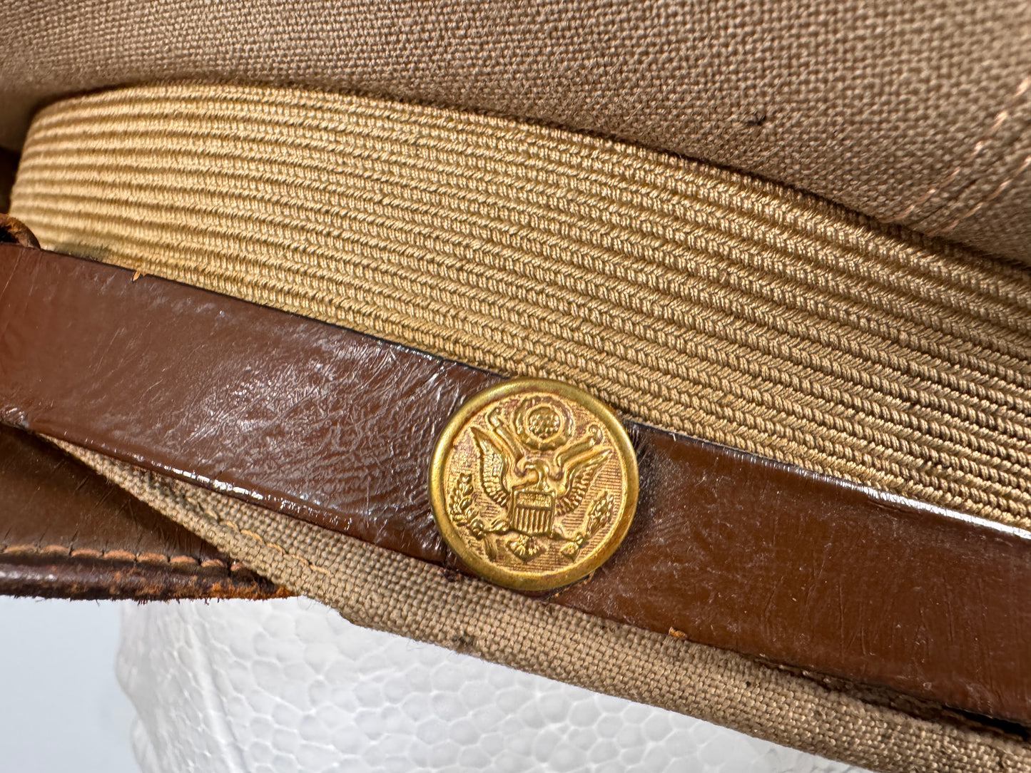 Photo 6 of Original WWII United States Army Air Force (USAAF) Pilot Officer's Crush Cap - collectible militaria item
