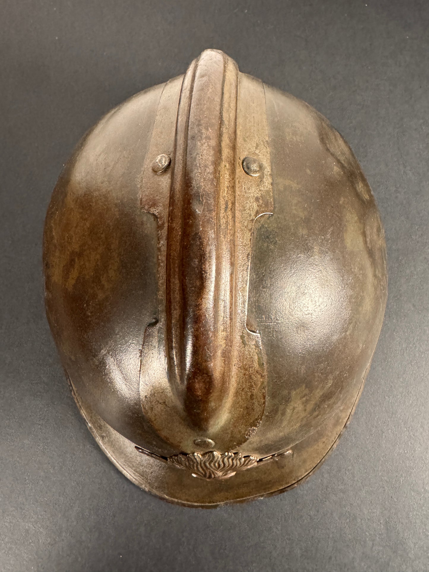 Photo 7 of WW2 French Army Artillery M1926 Adrian Combat Helmet - collectible militaria item