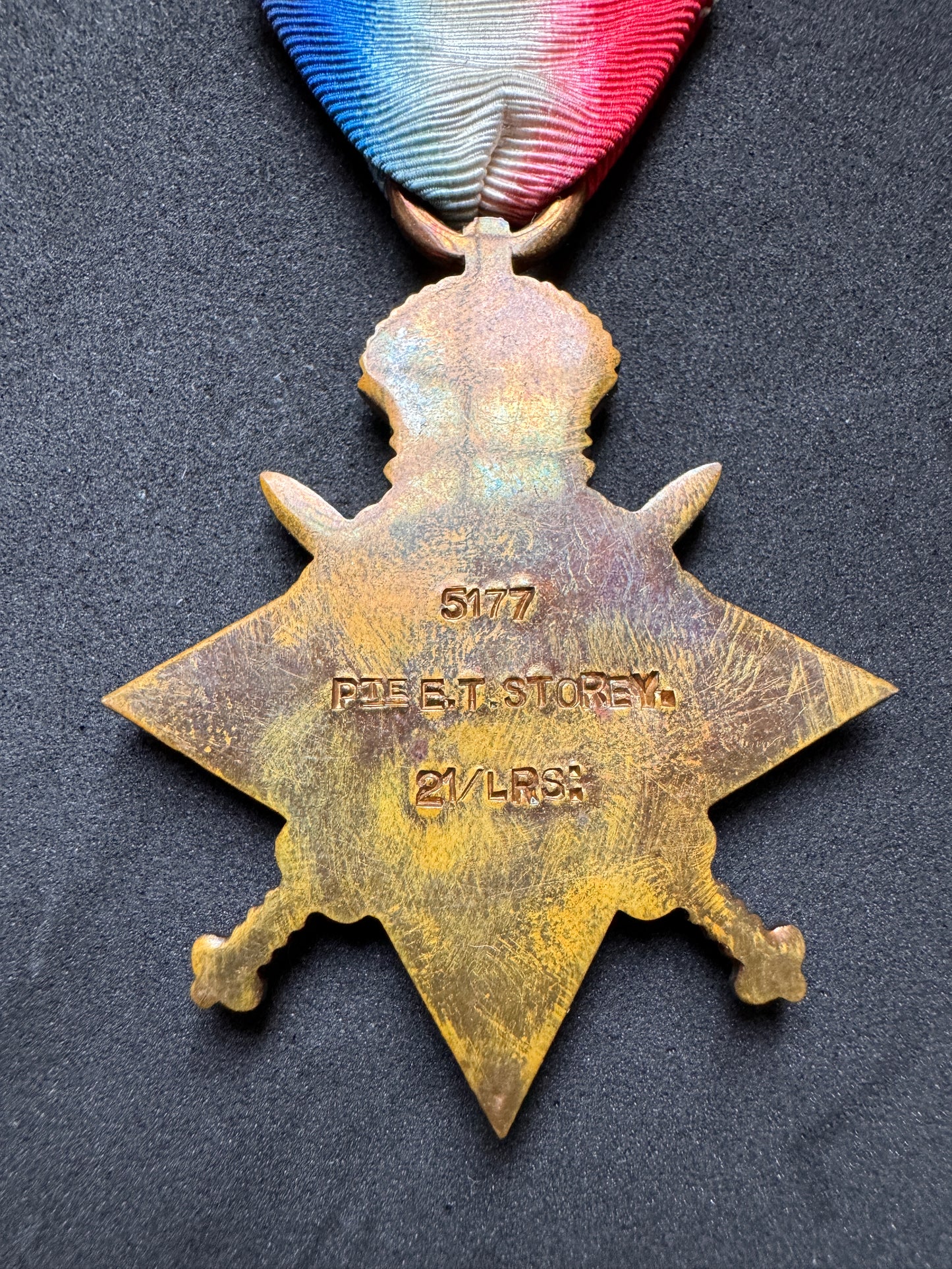 Photo 3 of WW1 British Army BEF 1914 Mons Star - 21st Lancers 21/LRS - collectible militaria item