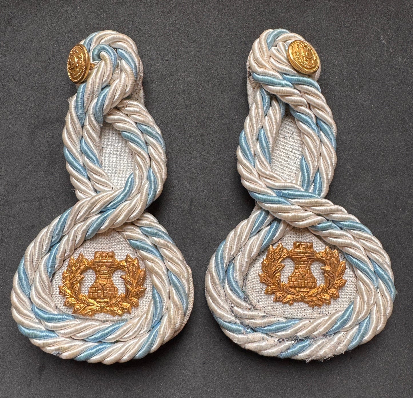 Photo 1 of After WW2 Argentine Army Officer’s Ceremonial Epaulettes - Engineers Corps - collectible militaria item