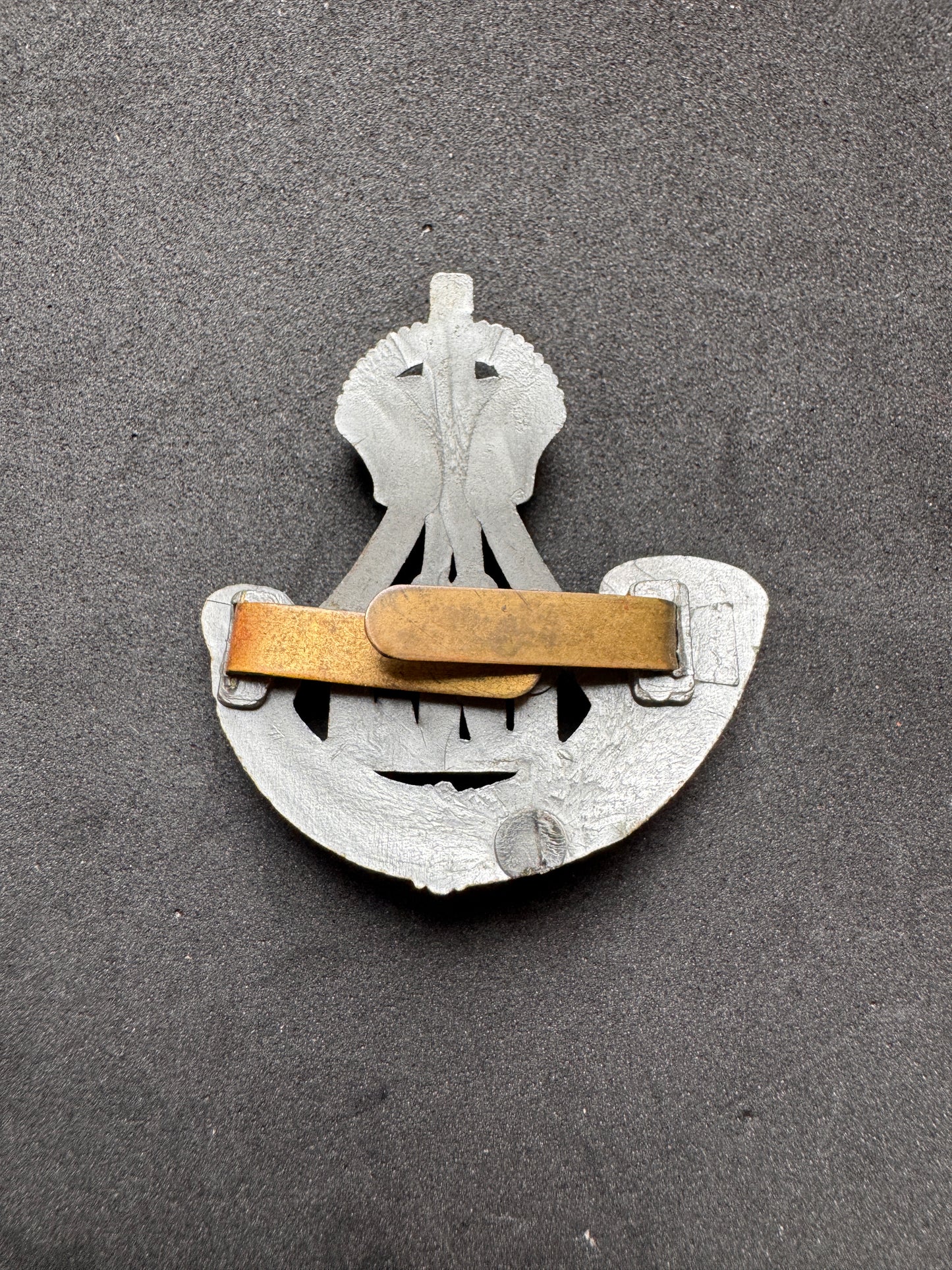 Photo 2 of WW2 British Army Durham Light Infantry (DLI) War Economy Cap Badge - collectible militaria item