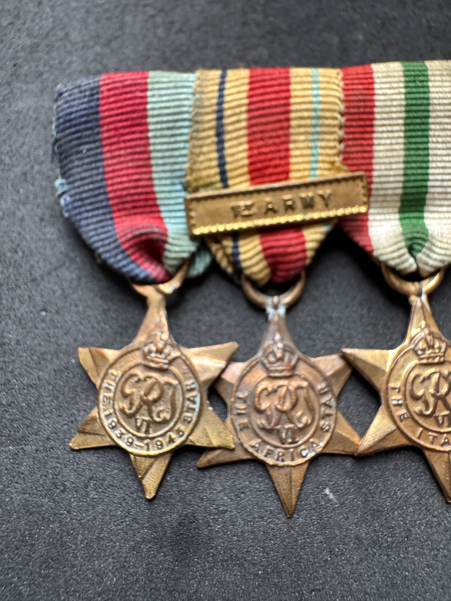 Photo 2 of WW2 British 1st Army (Africa - Italy) Campaign Miniature Medals Stars - collectible militaria item