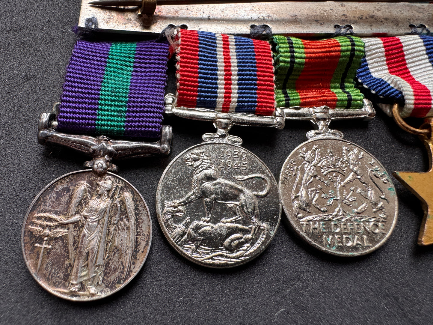 Photo 4 of WW2 British France & Germany Campaign GSM Miniature Medals Stars - collectible militaria item