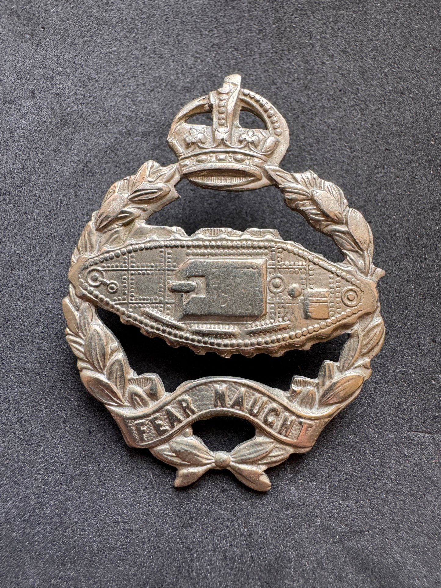 Photo 1 of WW2 British Army Royal Tank Regiment (RTR) Cap Badge - collectible militaria item