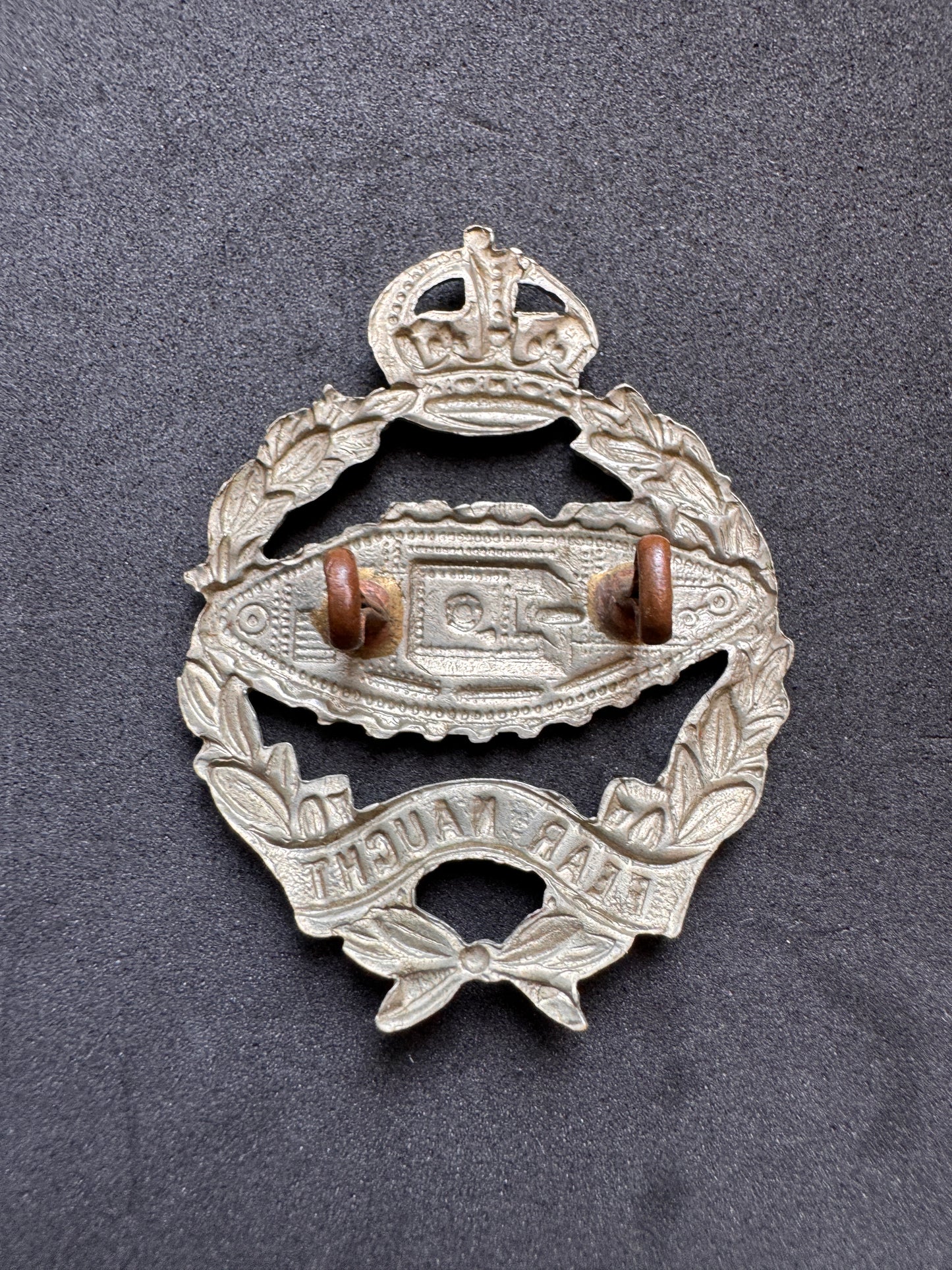 Photo 2 of WW2 British Army Royal Tank Regiment (RTR) Cap Badge - collectible militaria item