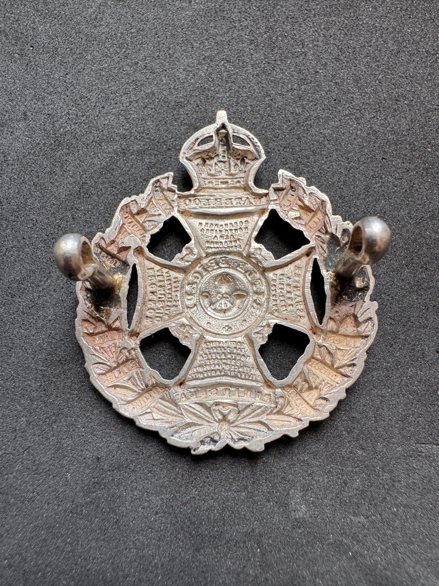 Photo 3 of British Army Rifle Brigade Officer's Cap Badge 1907 J&Co - collectible militaria item