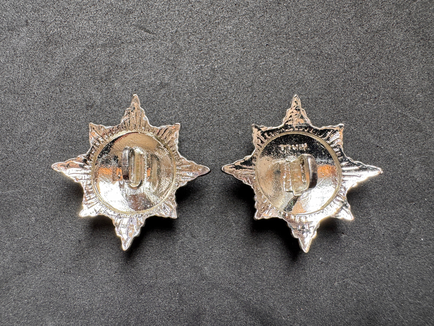 Photo 2 of British Army Royal Dragoon Guards Officer Collar Badges - Enamel Pair - collectible militaria item