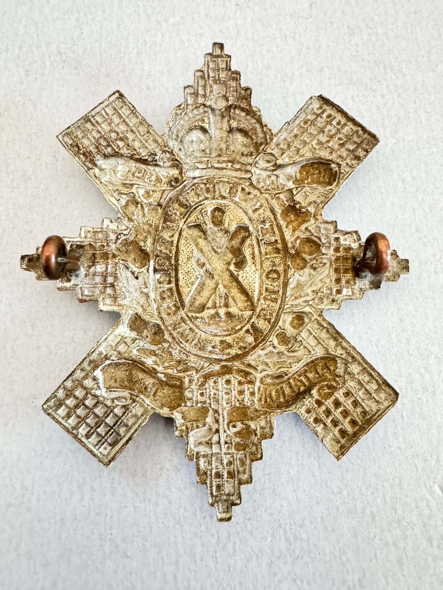 WW1 British Army Highland Cyclist Battalion TF (Territorial Force) Cap Badge