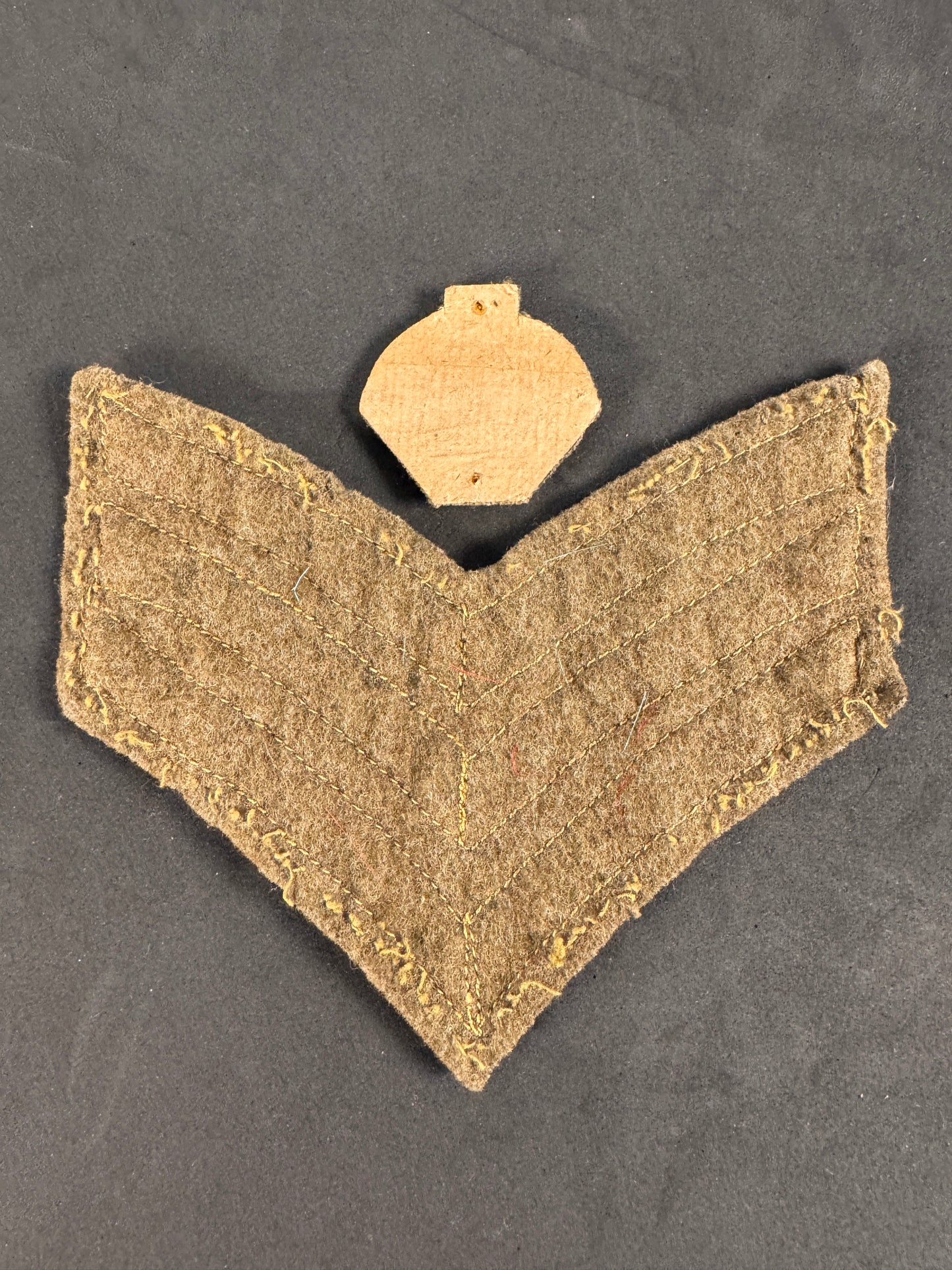 Photo 2 of WW2 British Army Quarter Master Sergeant’s (QMS) rank insignia - collectible militaria item