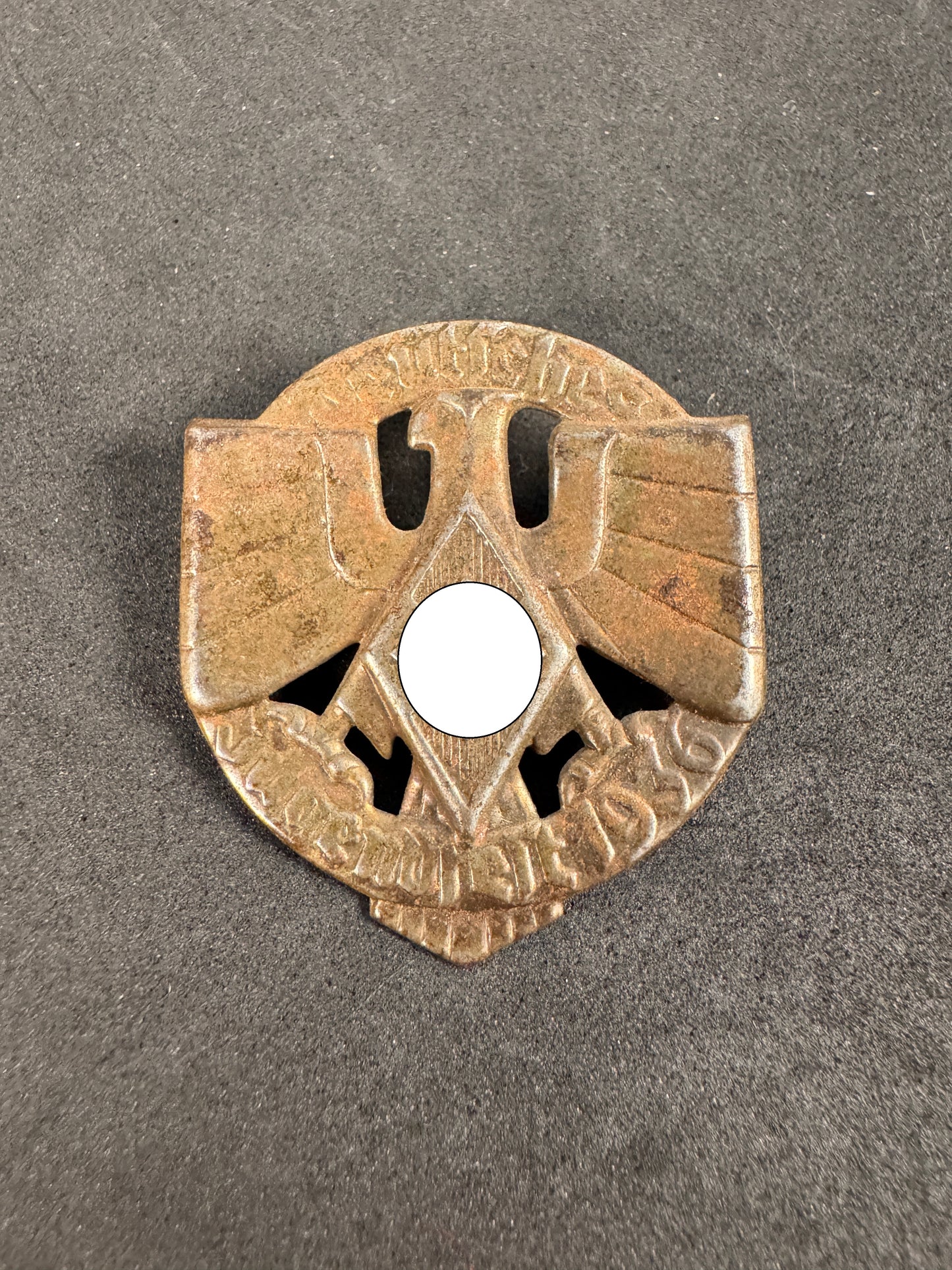 Photo 1 of 1936 Hitler Youth Jugendfest Tinnie Badge - collectible militaria item