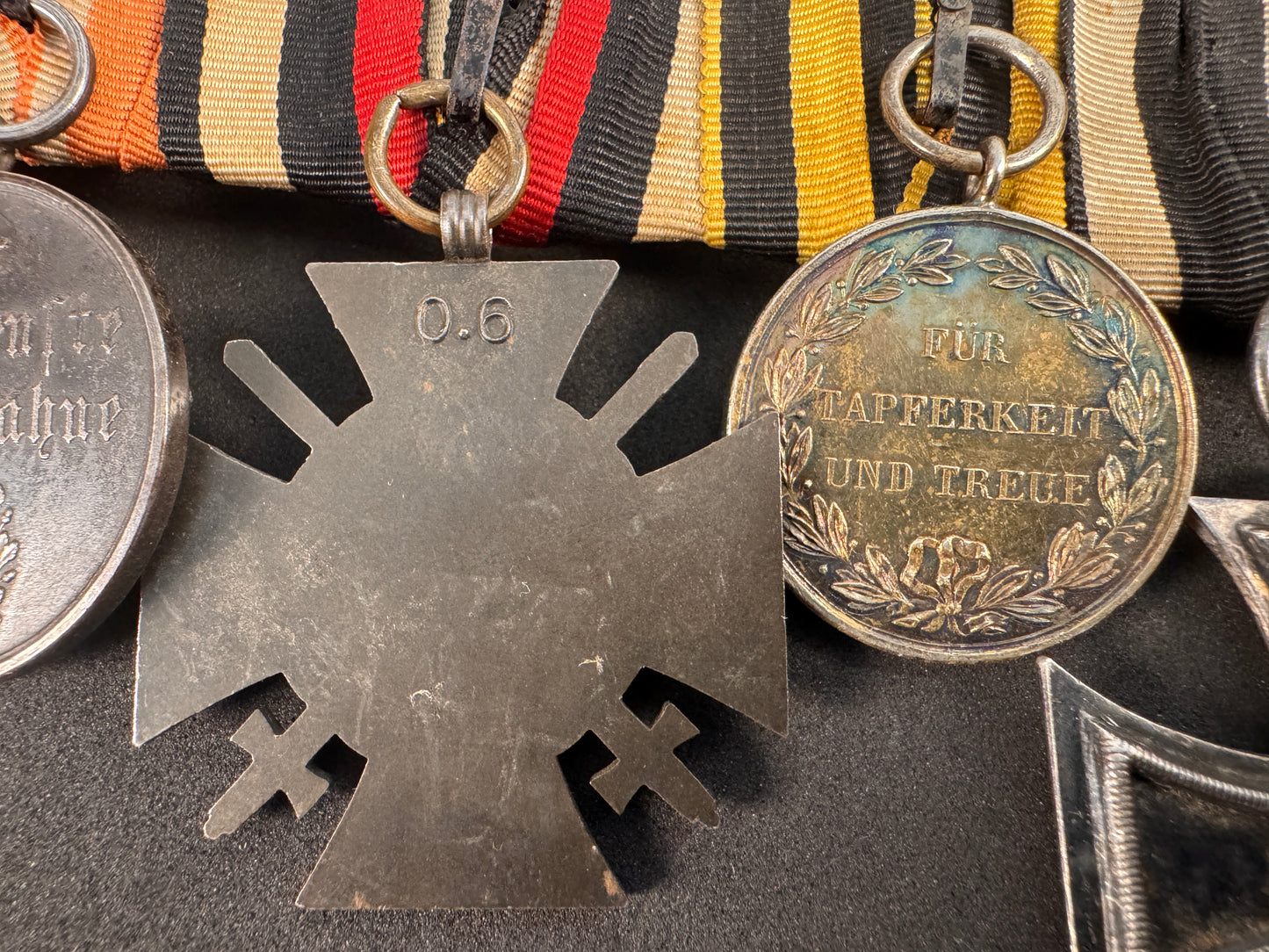 Photo 11 of German WW1 medal bar - Iron Cross, Wurttemburg, Austria - collectible militaria item