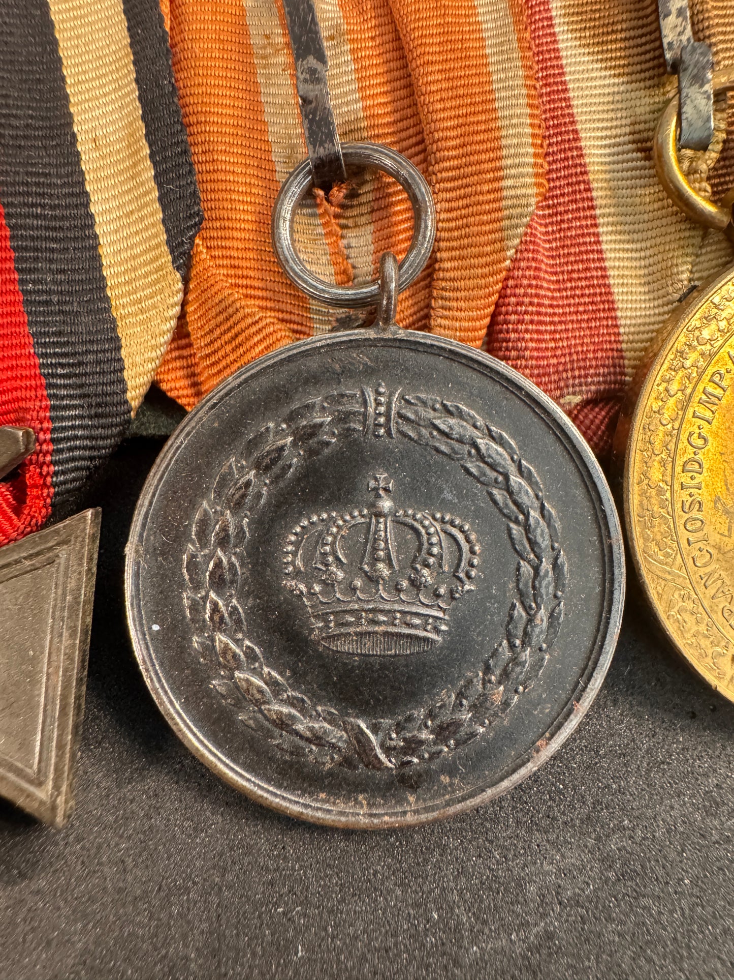 Photo 5 of German WW1 medal bar - Iron Cross, Wurttemburg, Austria - collectible militaria item