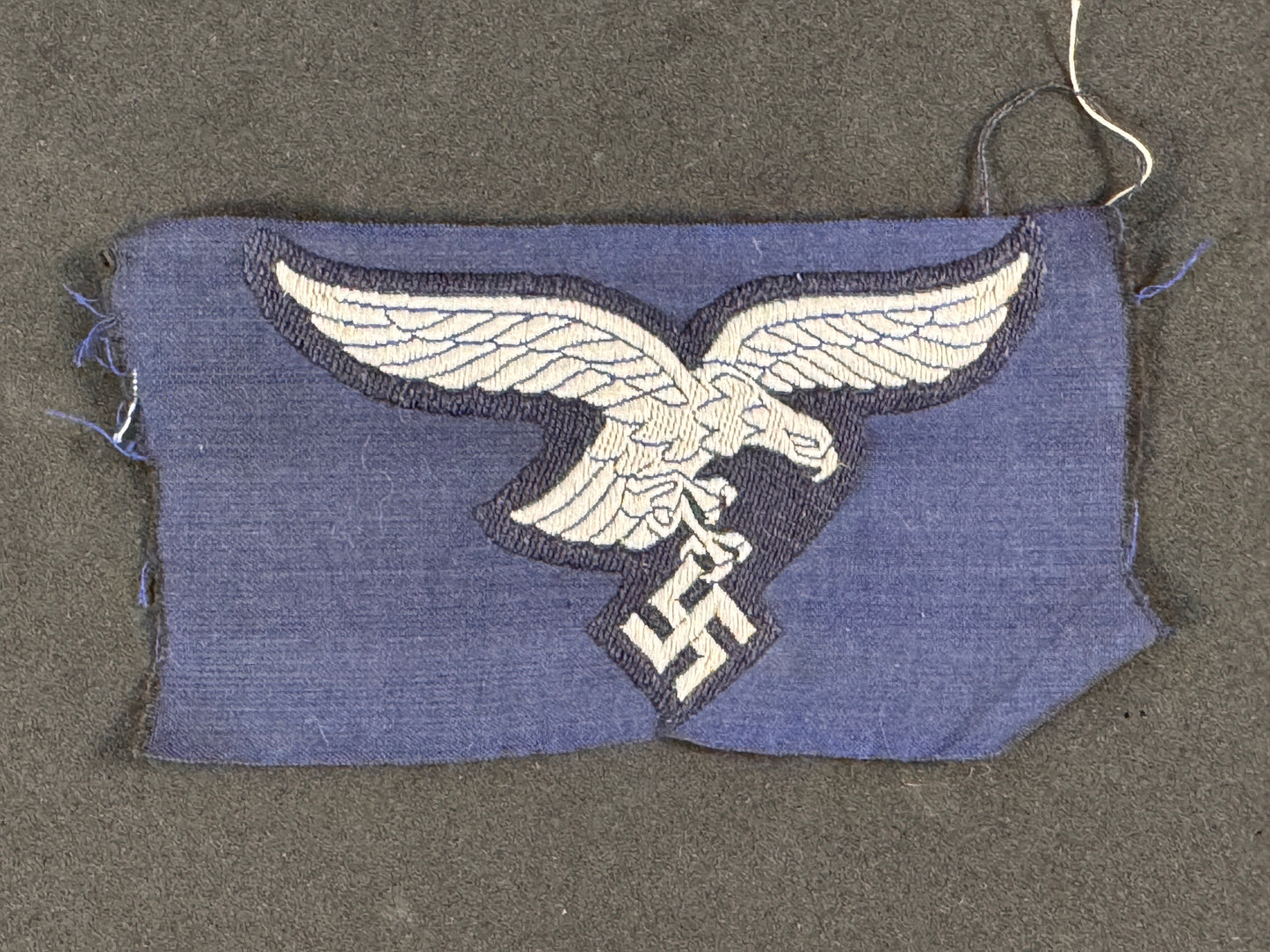 Photo 2 of WW2 German Luftwaffe BeVo Weave Uniform Breast Eagle - collectible militaria item