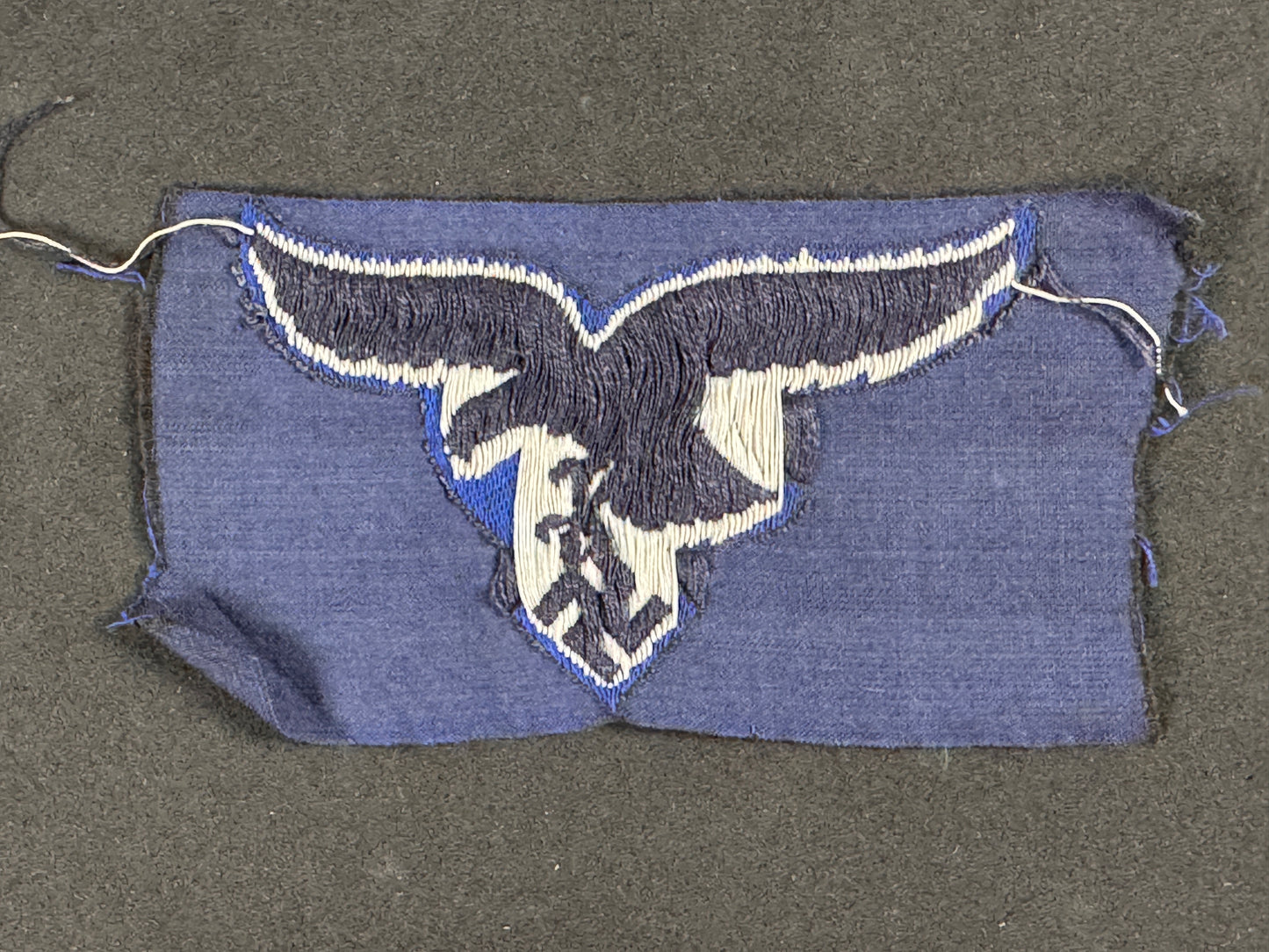 Photo 3 of WW2 German Luftwaffe BeVo Weave Uniform Breast Eagle - collectible militaria item