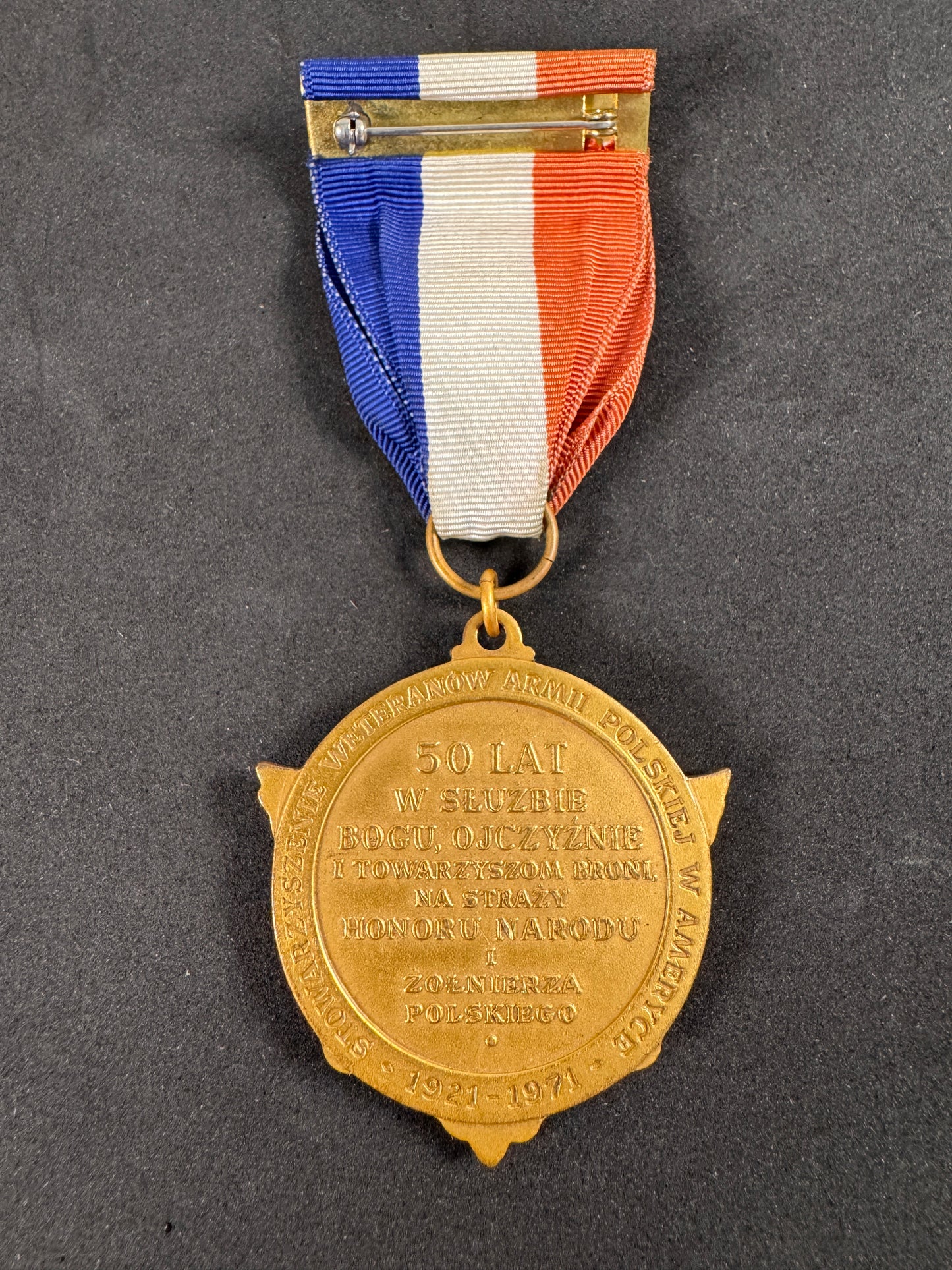 1971 Polish-American Veterans Medal commemorating 50 years of SWAP