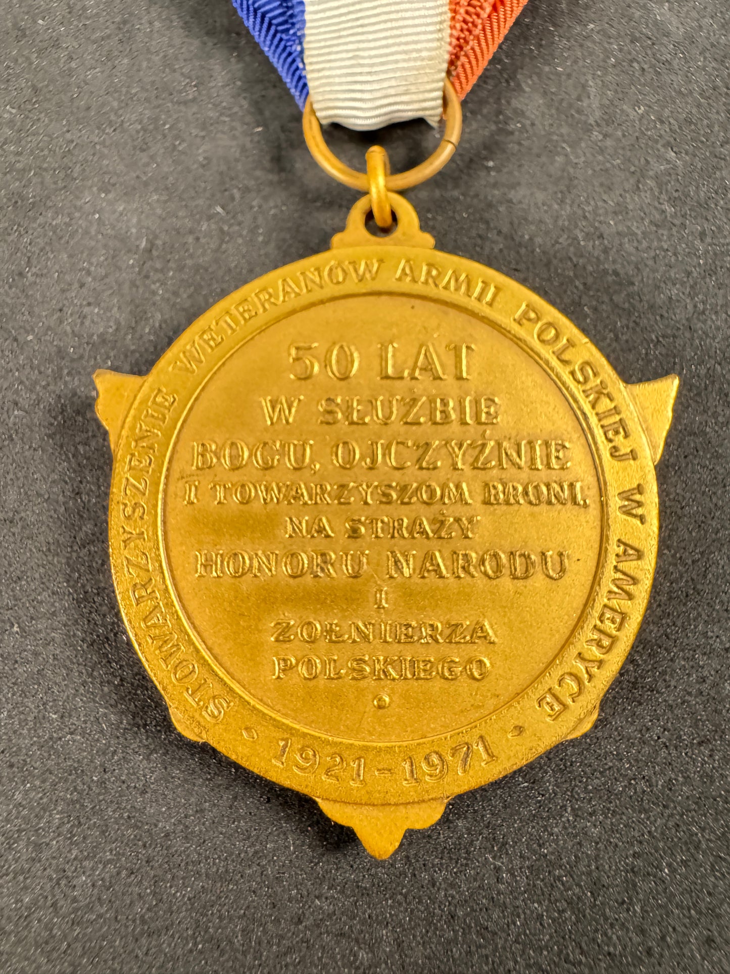 Photo 4 of 1971 Polish-American Veterans Medal commemorating 50 years of SWAP - collectible militaria item