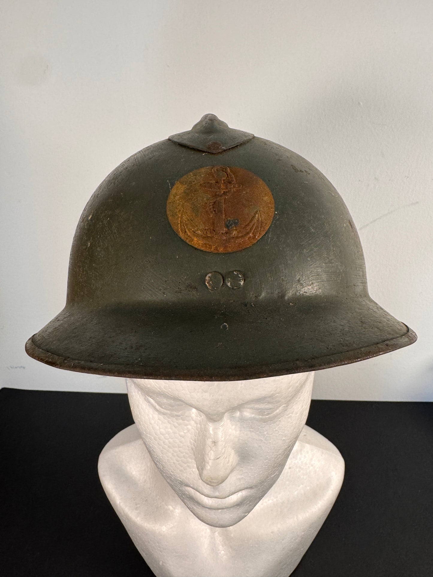 Photo 1 of WW2 French M26 Adrian Helmet - Navy Marine - collectible militaria item