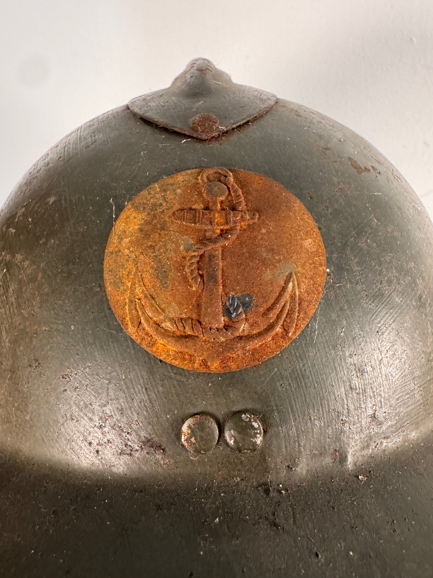Photo 2 of WW2 French M26 Adrian Helmet - Navy Marine - collectible militaria item