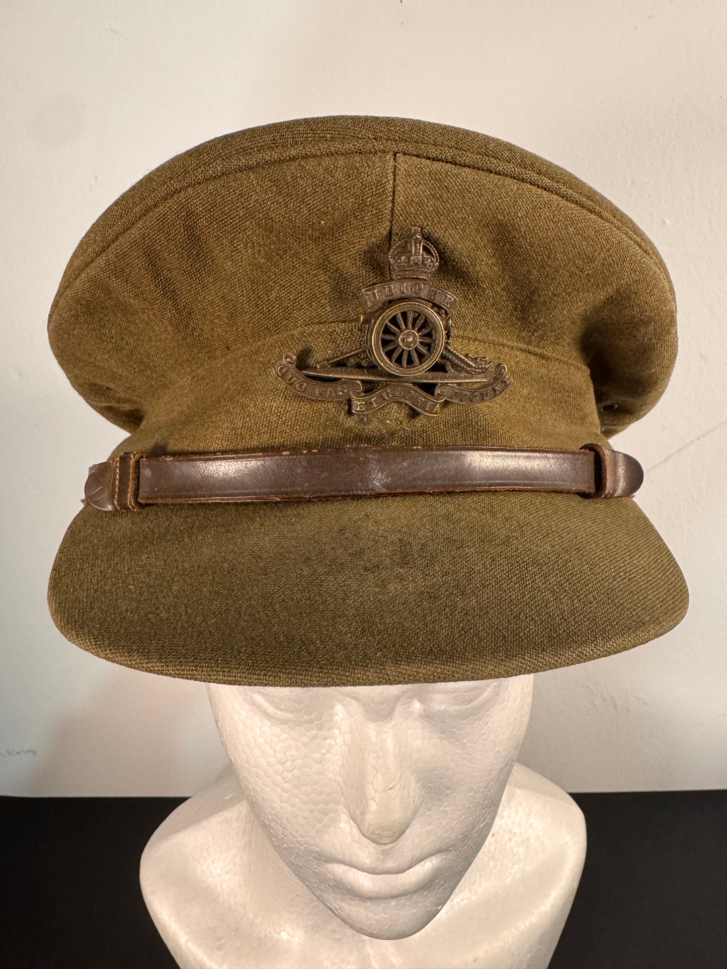 Photo 1 of Original WWII / WW2 British Royal Artillery Officer’s Service Cap - collectible militaria item