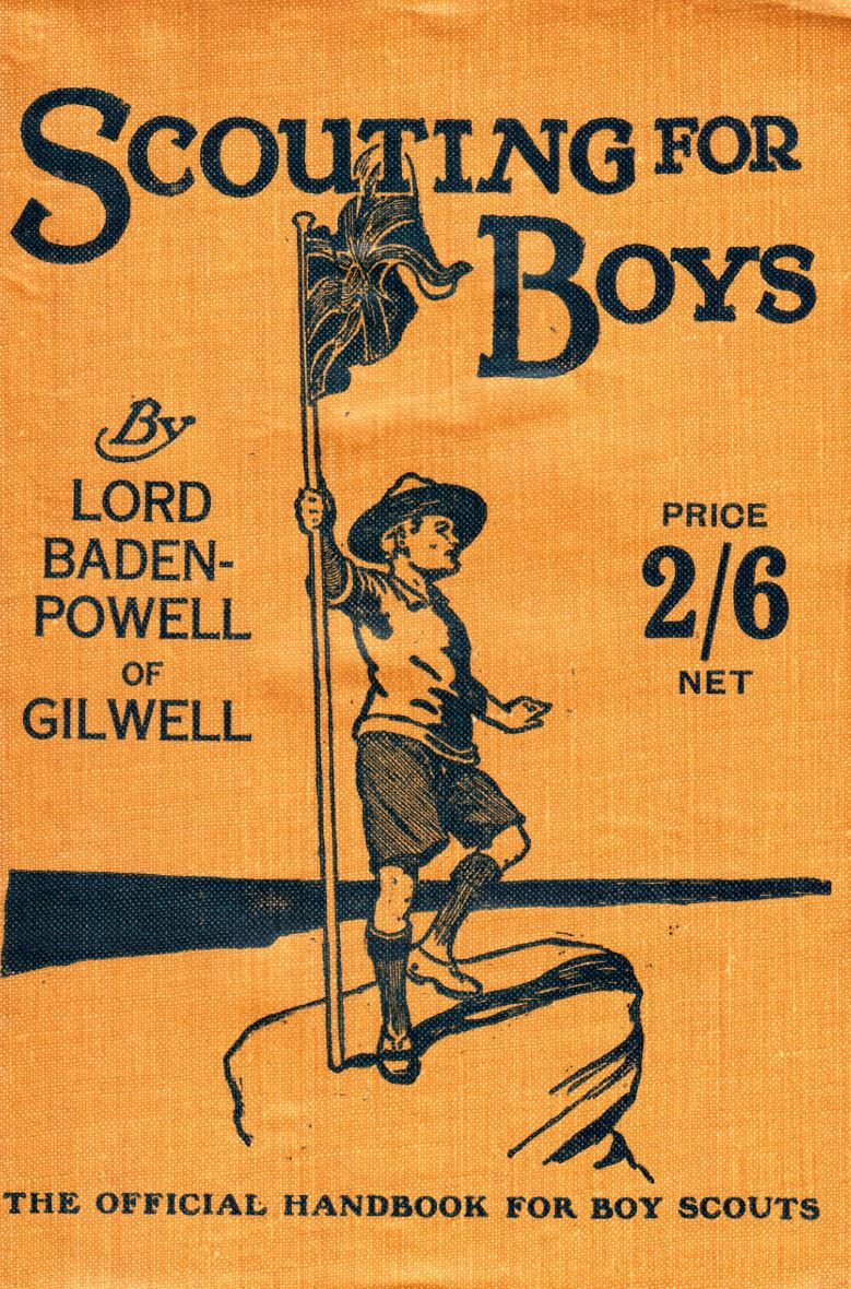 front cover of the 1932 issue Scoutig for Boys handbook by Lord Baden Powell.