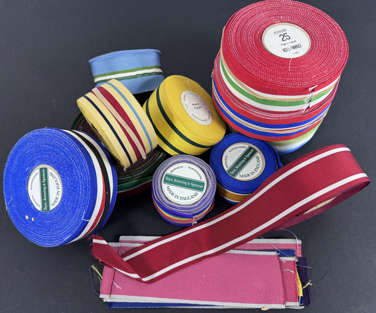 Assortment of colourful medal ribbons