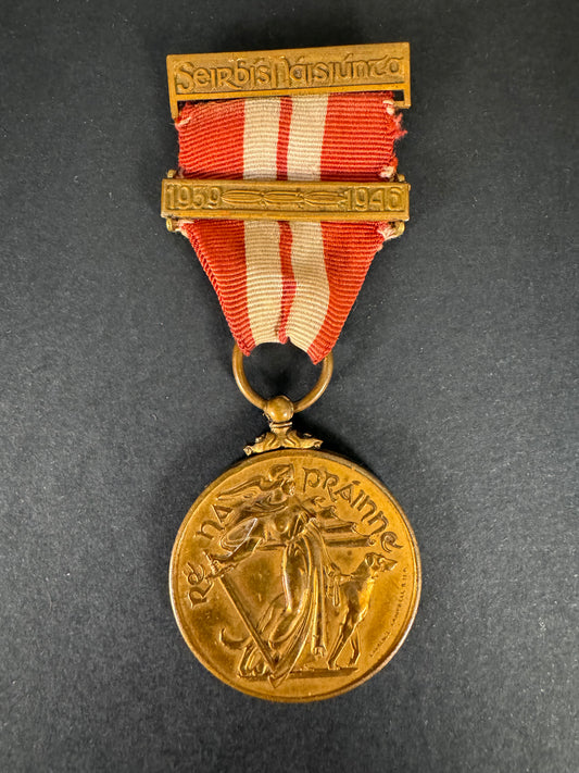 Photo 1 of WW2 Irish Emergency National Service Medal 1939 - 1946 - collectible militaria item