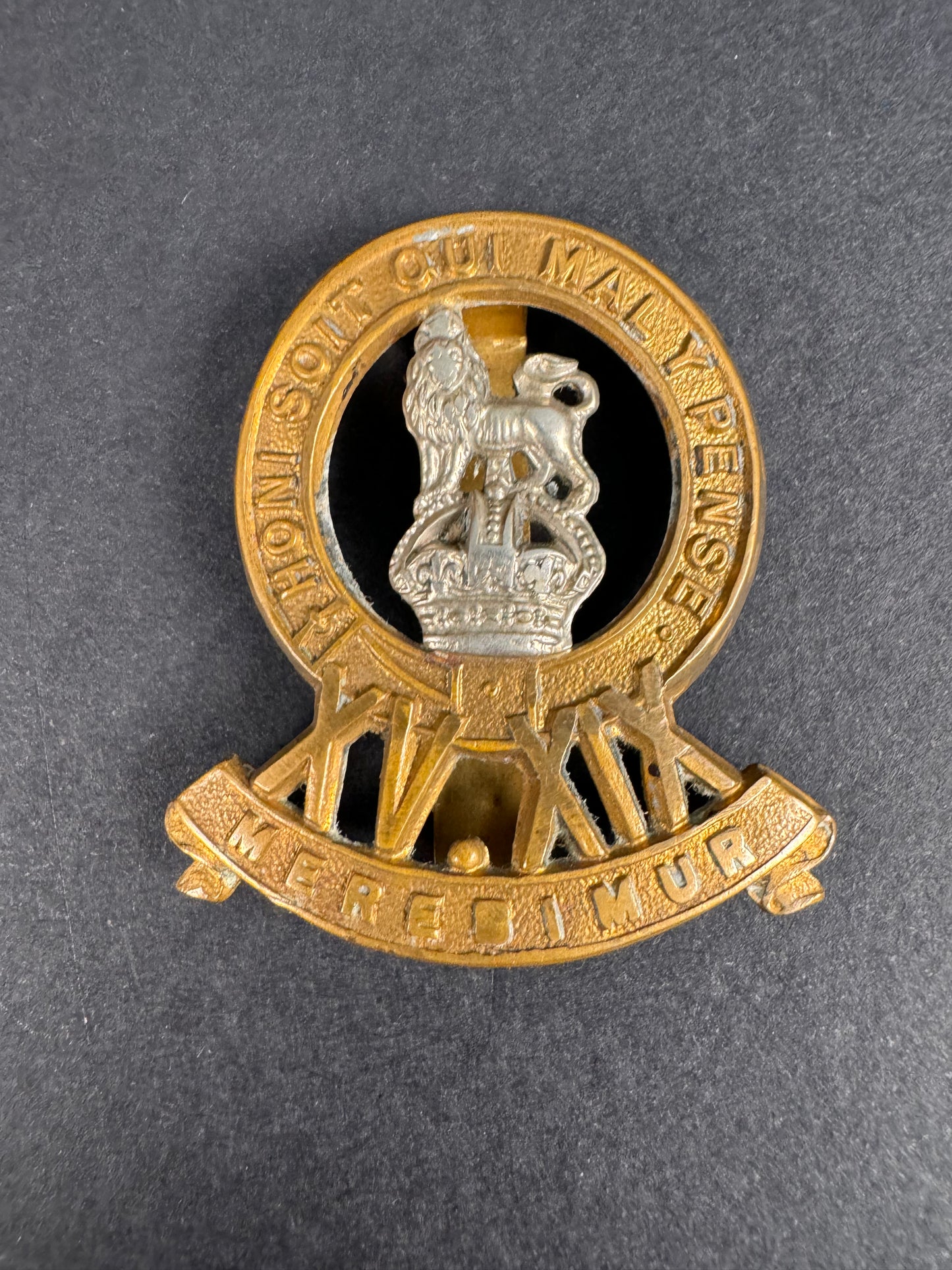 Photo 1 of WW2 British Army XV XIX 15th 19th Hussars Cavalry Cap Badge - collectible militaria item