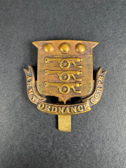 Photo 1 of WW1 British Army Ordnance Corps Cap Badge AOC - collectible militaria item