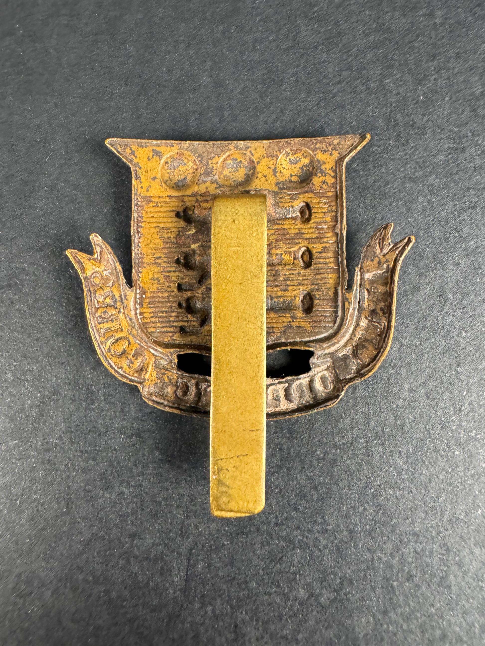 Photo 2 of WW1 British Army Ordnance Corps Cap Badge AOC - collectible militaria item