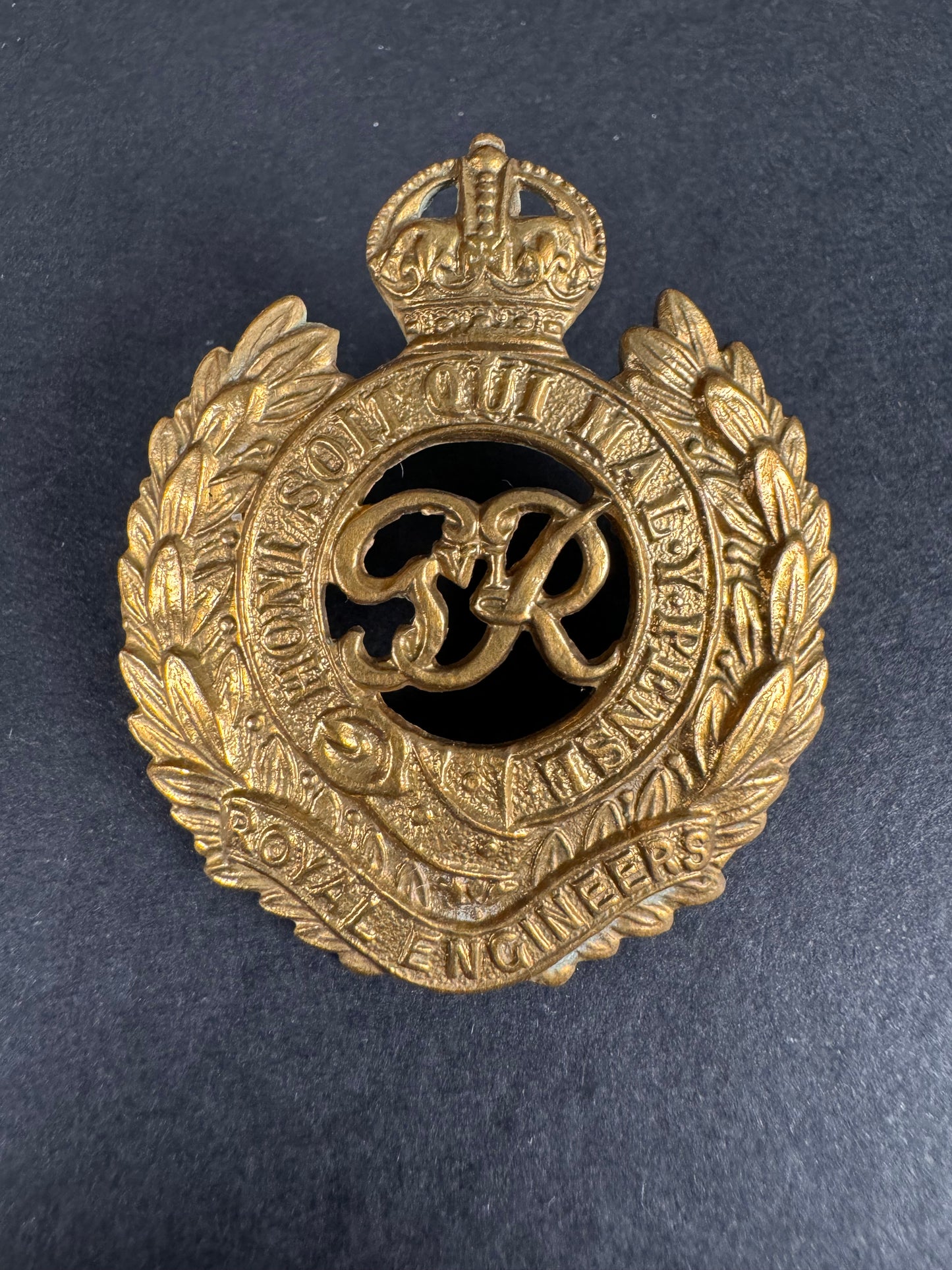 Photo 1 of WW2 British Army Royal Engineers Cap Badge - collectible militaria item