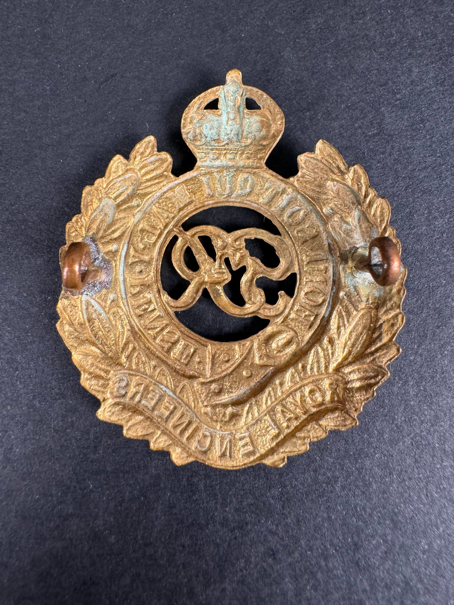 Photo 2 of WW2 British Army Royal Engineers Cap Badge - collectible militaria item