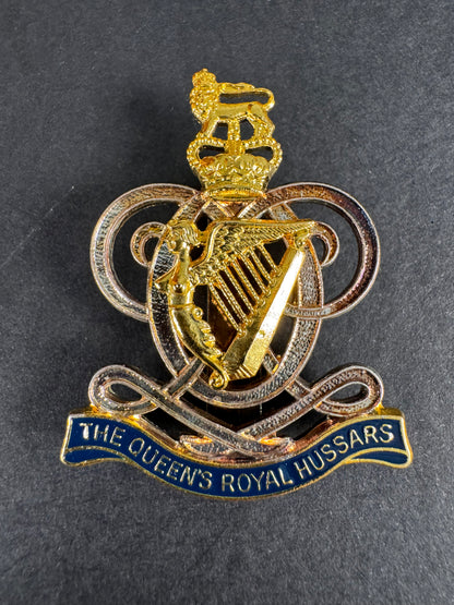 Photo 1 of British Army Queen’s Royal Hussars Cavalry Cap Badge - collectible militaria item
