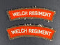 Photo 1 of British Army Welch Regiment Uniform Shoulder Titles - collectible militaria item