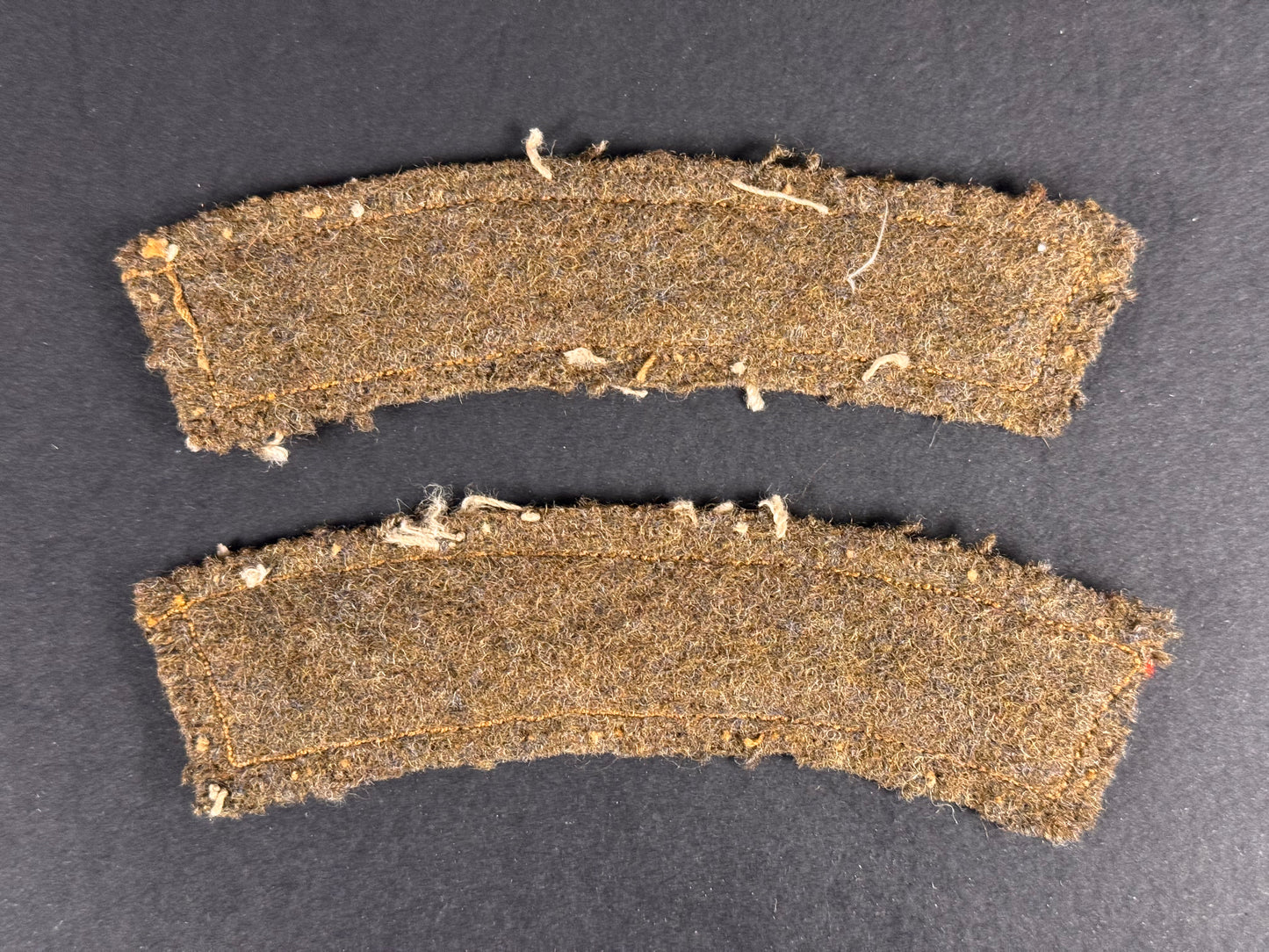 Photo 2 of British Army Welch Regiment Uniform Shoulder Titles - collectible militaria item