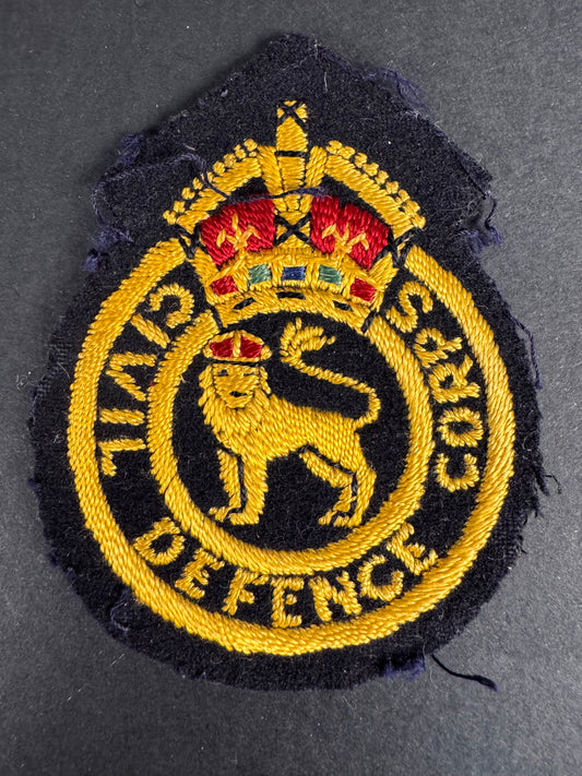 Photo 1 of After WW2 British Civil Defence Corps Uniform Arm Badge - collectible militaria item