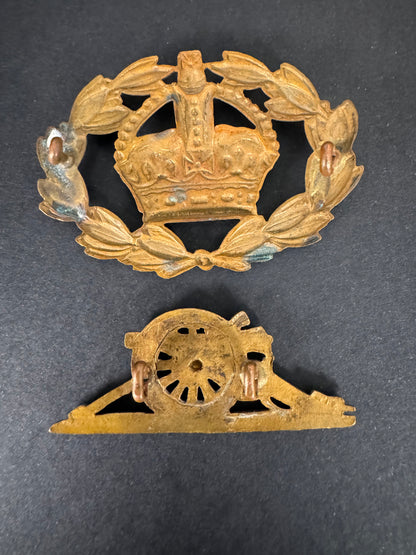 Photo 2 of WW2 British Army Royal Artillery Master Gunner 3rd Class Arm Badge - collectible militaria item
