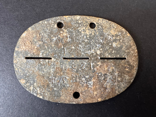 Photo 1 of WW2 German Army Dog tag ID Disc ERS.BAT.3/4 - collectible militaria item