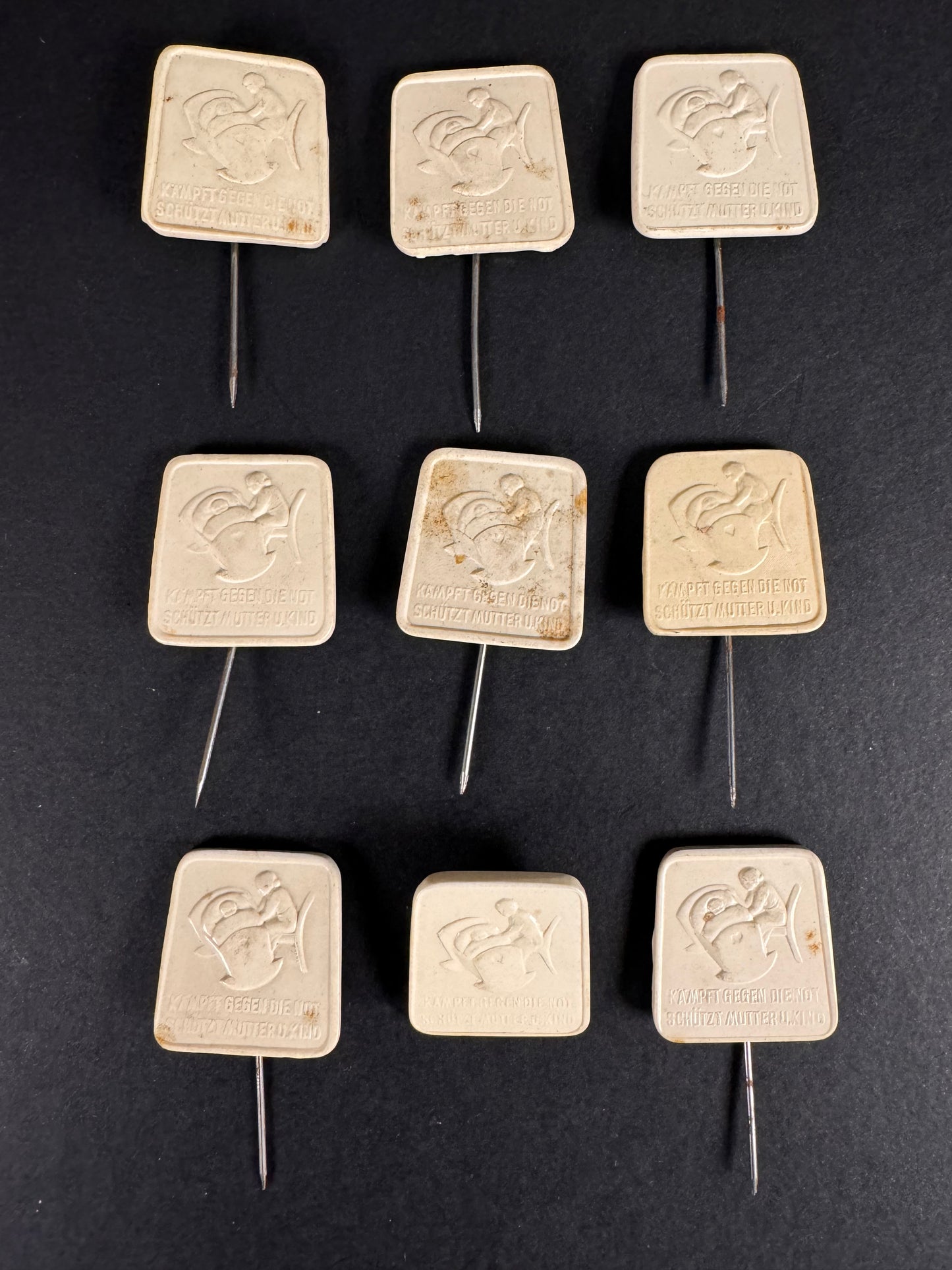 Photo 1 of WW2 German Winter Hilfs Werk WHW Maternity Donation Pin Badges - collectible militaria item