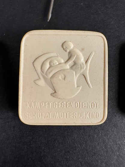 Photo 2 of WW2 German Winter Hilfs Werk WHW Maternity Donation Pin Badges - collectible militaria item