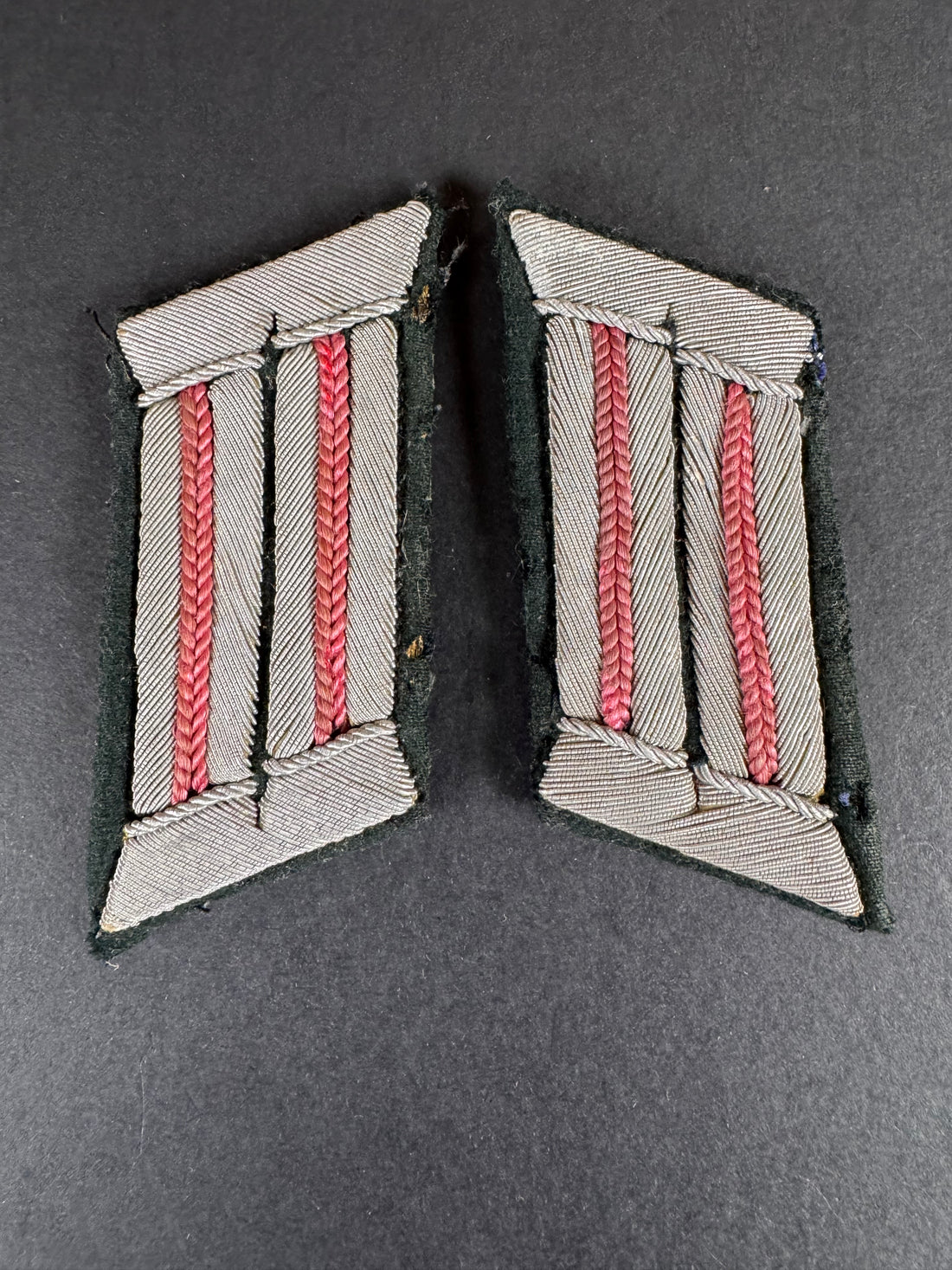 WW2 German Panzer Troop Officer's Collar Tab Facings – Medals-Militaria
