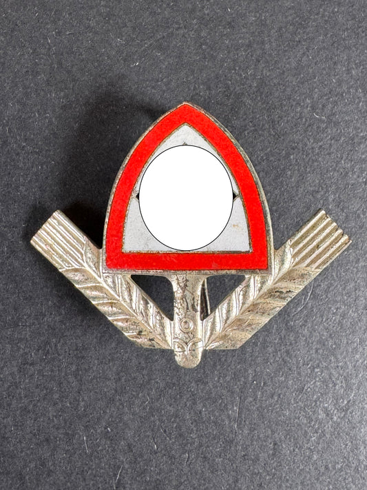 Photo 1 of Third Reich RAD Officer's Enamel Cap Badge - collectible militaria item